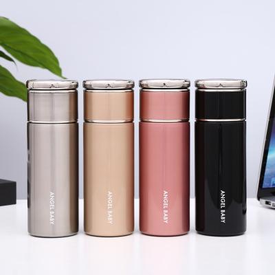 China Sustainable 500ml Double Wall Vacuum Insulated Stainless Steel Water Bottles With Tea Leak Water Cup for sale