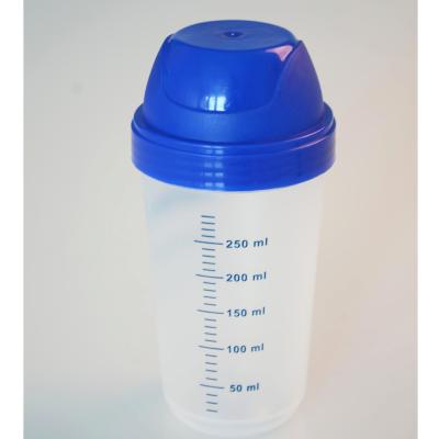 China 300ml Viable Promotional Eco Friendly Gym Whey Protein Powder Shaker Water Bottle Plastic Sport Shaker Cup for sale