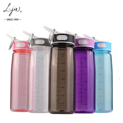 China Sustainable 800ML BPA Tritan FREE Plastic Water Bottle Sports Wholesale With Ladder Filter for sale