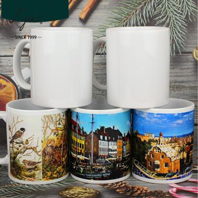 China Viable Custom Eco-Friendly White Coating Heat Transfer Mug Sublimation Mug Printing Ceramic Mug Magic for sale