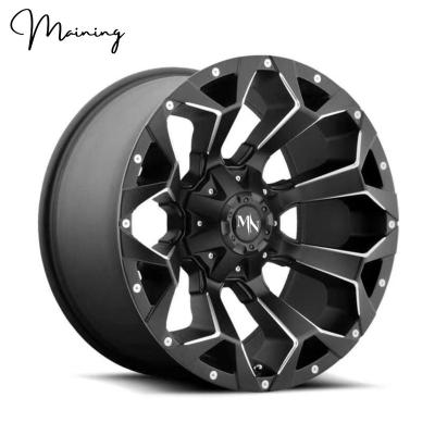 China Aluminum Off Road Rims 15 16 17 Inch 6 Hole Gloss Black Milled Off Road Rims Fits For Toyota Off Road Rims for sale