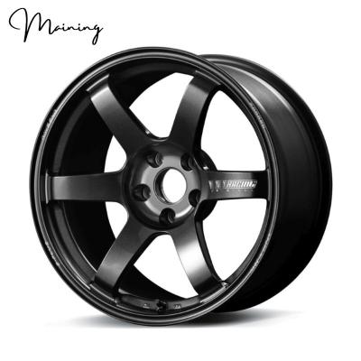 China 6061-T6 18 19 inch 20 inch forged aluminum alloy 5x100 5x112 5x114.3 17 car rims gloss sport rim te37 saga high performance black track wheels for sale