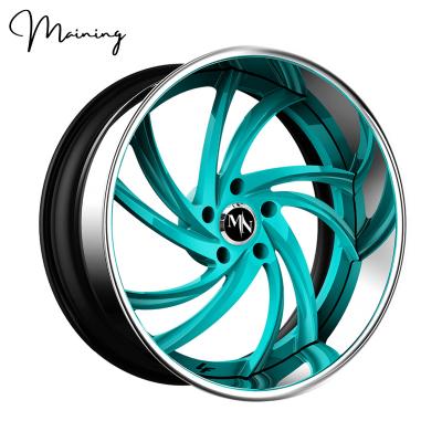 China 6061-T6 Custom 3 PC Aluminum Deep Plate Maining Alloy Forged Racing Car Wheels For Audi RS5 Porsche BMW E46 E60 E90 Mercedes Benz Rims Wheels for sale