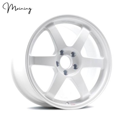 China Car Trailer Wheel Rim 5x100 5x112 5x114.3 15 16 17 18 19 20 Inch White Froged Wheels Sport Rim TE 37 Saga High Performance Track Wheels for sale