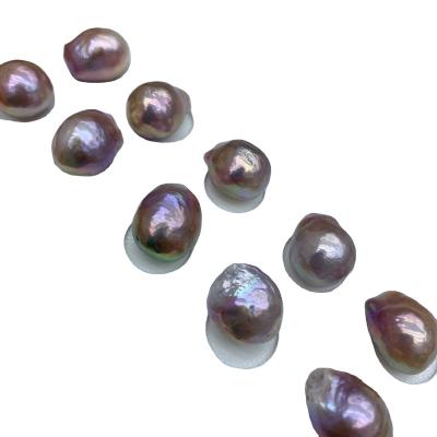 China 2022 Baroque Freshwater Pearl Nature Pairs Purple Packed For Wholesales for sale