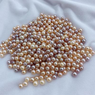 China Jewelry Making 7-8mm Freshwater Pearl Round Shape Loose Beads Wholesale Natural Pearls For Jewelry Making for sale