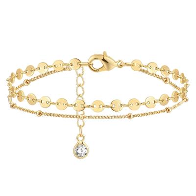 China Fashion Bracelet Jewelry 2021 New Gold Bracelet For Women Plated Cute Silver Pearl Ball Satellite Oval Bead Bold U Chain Charm Layered Link Bracelets Ha for sale