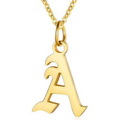 China A-Z Crown Initial Necklace CLASSIC For Women Men 18K Gold Plated Shiny Zircon Monogram Pendant Letters Name Jewelry for sale