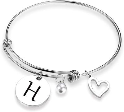 China Fashion Bracelet Jewelry Hot Selling 925 Silver Your Name Bracelet Heart Charm Memory Bead Bracelet For Women Lucky Fortune Bracelet Gift For Her for sale