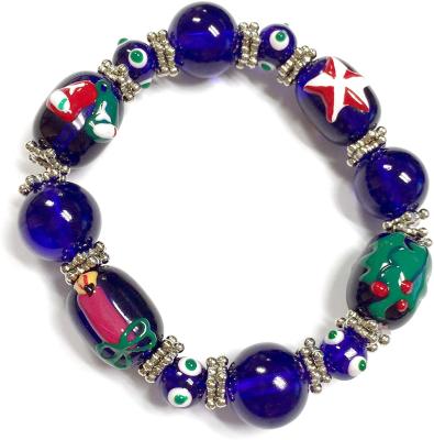 China Fashion Bracelet Jewelry Xmas Holiday Leaf Star Bell Candle Christmas Beads Bracelet L: 7.8