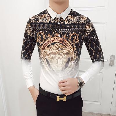 China New Breathable Shirts Designer Mens Designer Casual Formal Shirts Long Sleeve For Men 2021 for sale