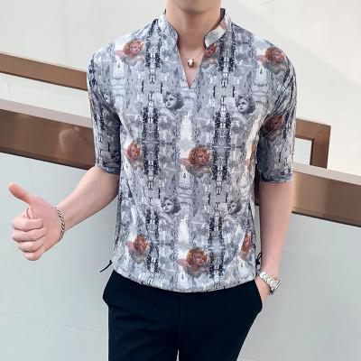 China Breathable Mardi Gras Short Sleeve Warm Vintage Custom Sale Shirts Designer Men's Latest Designs Shirt For Men for sale