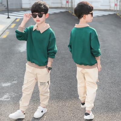 China Beautiful Kids Children Clothing Autumn Casual High Quality Long Sleeve Clothing Set For Boy Girls Teen Clothing for sale