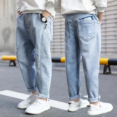 China Breathable Spring Autumn Fashion Denim Pants Children's Wear Boys Jeans For Boys Casual Trousers for sale