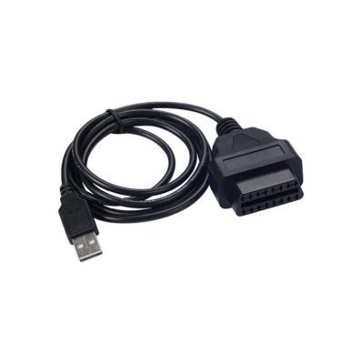 China Automotive OBD Connector Cable Female To USB Adapter Cable Waterproof Automotive Diagnostic Equipment 16 Pin Extension Cable Wholesale for sale