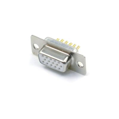 China D-Sub 3 Row Computer VGA Connector HDB D-SUB 15Pin Female Connector Solder Type For Y Cable Asses for sale