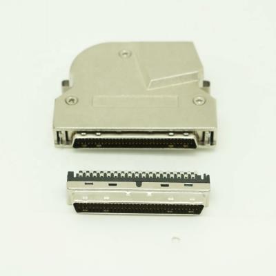 China PCB scsi 68p male connectors hood scsi connector 68pin angle connection cover for sale