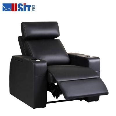 China UV-837A Usit Half Leather Cupholder Air Headrest Sofa Home Theater Cooling Living Sofa Power Recliner Electric Home Lumbar Sofa Cooling Living Sofa for sale