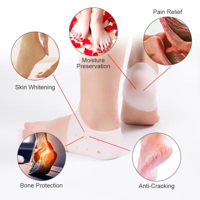 China SEBS Gel Best Selling Soft Silicone Moisturizing Gel Heel Socks Split Foot for sale