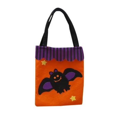 China Halloween Handbag Wholesale Nonwoven Fabric Portable Candy Bag Pumpkin Decoration Props Gift Package for sale