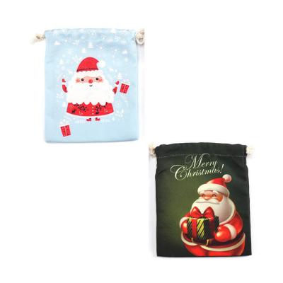 China Hot Selling Christmas Candy Bag Drawstring Apple Cloth Storage Bag for sale