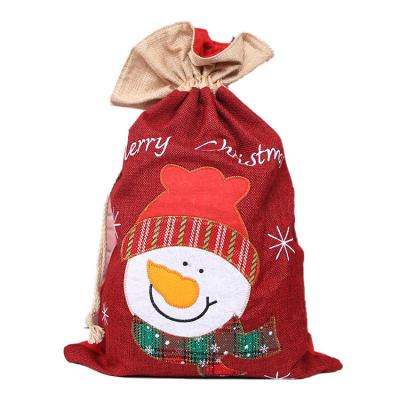 China Waterproof 2021 New Apple Custom Canvas Christmas Candy Gift Bag Storage Bag for sale