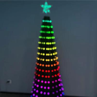 China Custom Party LED RGB1.8m Outdoor Color Changing Christmas Tree String Light Holiday Decoration APP Remote Control Christmas Light for sale