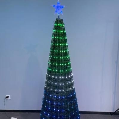 China Christmas Tree Light Multicolor RGB String Controlled By Smartphone Tablet Phone Smart Christmas Tree Decorations Lights String for sale