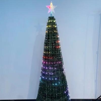 China Christmas Tree String DC5V RGB Light Premium Christmas Tree Decoration Smart String Lights 1.2/1.5/1.8m For Christmas for sale