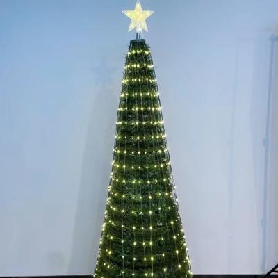 China Christmas Tree String Light 2022 New RGB Smart Controller Christmas Tree Lights With Decorative Lighting Stars 1.2/1.5/1.8m for sale