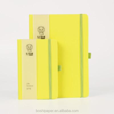 China Colorful Hardcover Book Cover Hardcover Notebook and Customized PU Neon Notebook for sale