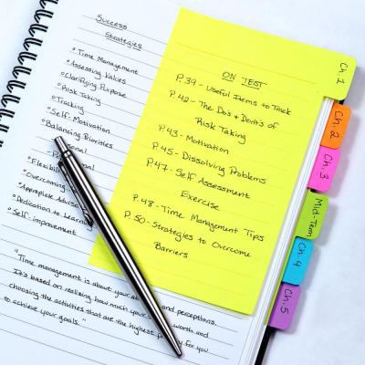 China Self Adhesive Sticky Note Pad Custom Tabbed Self-Stick Lined Paper SELF-ADHESIVE for sale