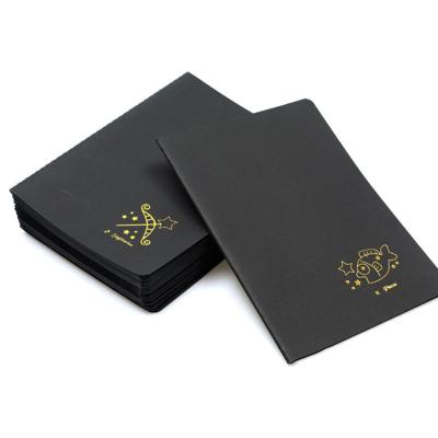 China Custom black paper notepad printed zodiac notebook wholesale promotion gift use journal printed for sale