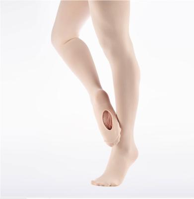 China 0200002 Factory High Quality Low Price In-stock Free Sample Breathable Convertible Ballet Tights With Hole Dance Tights for sale