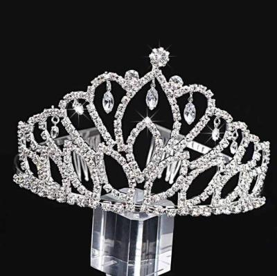 China Headwear 2021 New Style Crown Wedding Hair Crown Diamond Performance Accessories High Quality for sale