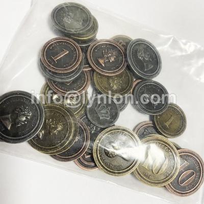 China Custom Size By Number Custom High Quality Metal Board Game Metal Coins Coins for sale