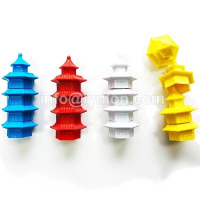 China OEM Plastic Tower Custom High Quality Plastic Game Marks Plastic Figures For Board Games for sale