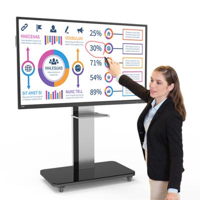 China Classroom Pizarra Interactiva Soft Writing Anti-Glare Board Touch 75 Inch All In One Smart Board Interactive Whiteboard for sale