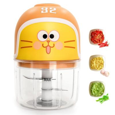 China Creative Cute Design 250ml Mini Multifunction Food Chopper For Household Cartoon Waterproof Portable Kitchen for sale