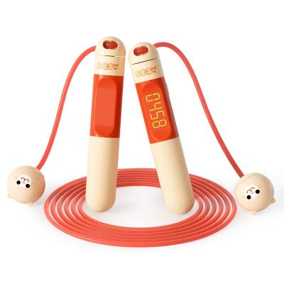 China Inxdolhoe Exercise LED Display Cute Yellow Pink Color Digital Counter Ropeless Jump Rope With A Weighted Ball for sale