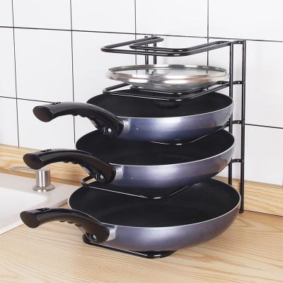 China Factory Stocked Direct Corner Stinked Around Turning Multi-Layer Storage Kitchen Shelf Rack for sale