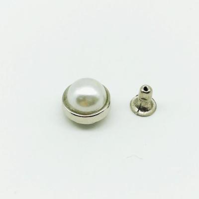 China Pearl Metal Studs For Ring Leather Metal Press Light Snap Button Luxury Factory Made Anti-exhaust Leather Pearl for sale