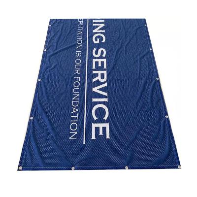 China Disposable Event Hanging Mesh Banner Customizable Size Advertising Promotion Banner for sale