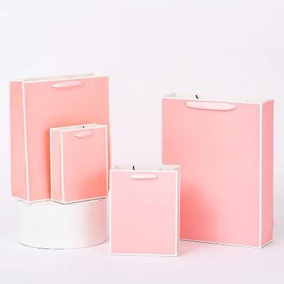 China Disposable Hot Sales White Board Paper Shopping High Quality Environmental Friendly Recyclable Paper Bag for sale