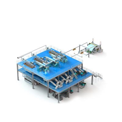 China Automatic Factory SSS pp Spunbonded Nonwoven Fabric Making Machine pp nonwoven spun bond machine Spun-bong Making Machine for sale