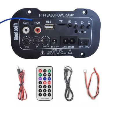 China TF Card Can Be Inserted Subwoofer Digital BT Amplifier Panel Microphone Karaoke Amplifier Dual Reverb 220V For 8-12 Inch Speaker US Plug for sale