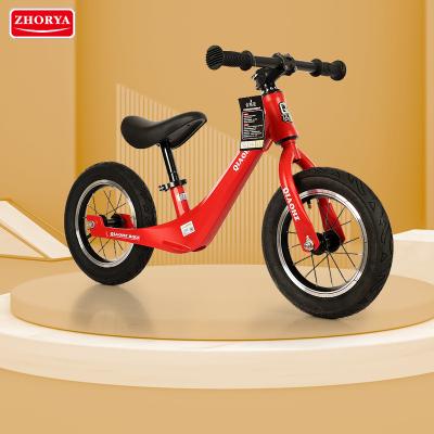 China Ride On Toy Zhorya Child Toddler Magnesium Alloy Classic 12 Inch Alloy Wheel Children Road Balance Bike for sale