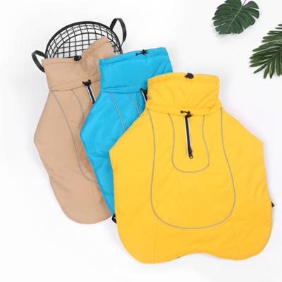 China Sustainable dog clothes block water and swing straight to protect themselves to inflate Cotton-padded jacket for sale