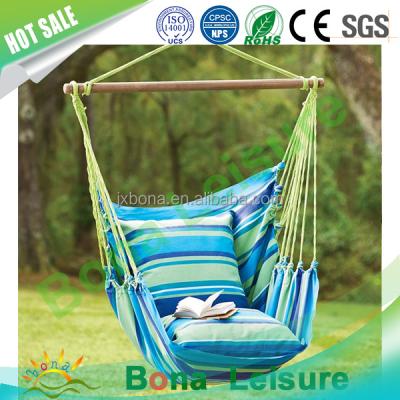 China 2020 New Amazon Premium Wholesale Light Weight Cotton Canvas Hammock Chair Outdoor Comfortable Hanging Portable Camping Swings for sale