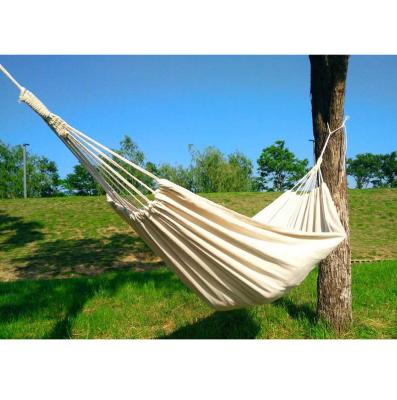 China Lightweight Single/Double Brazilian Nest Hammock with Tree Straps for Indoor Outdoor Travel Cotton Canvas Durable Camping Hammock for sale